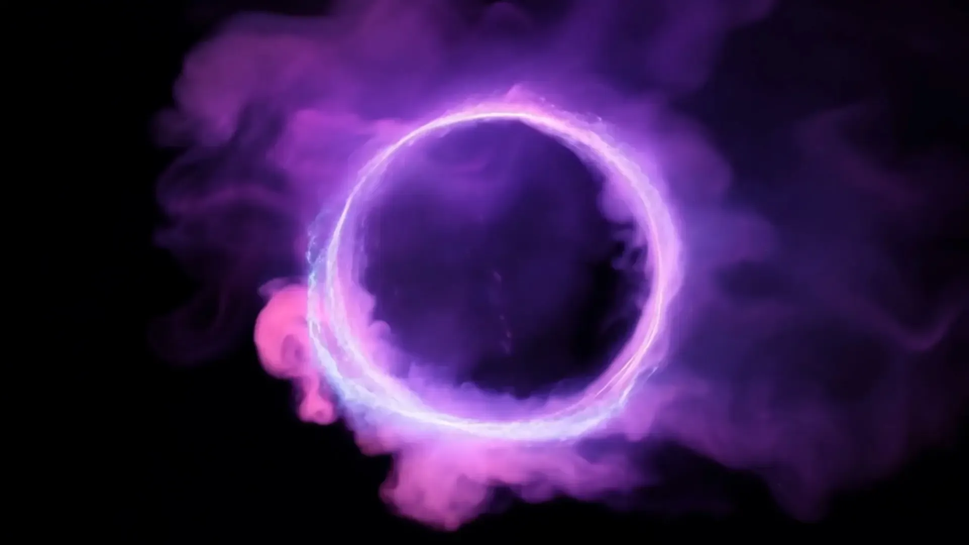 Smoke Ring Perfect Logo Animation Background Video